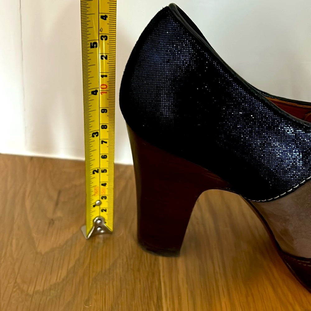 Chie Mihara heeled brogues Black and Gray Lace-Up Shoes size 36 - Picture 8 of 8